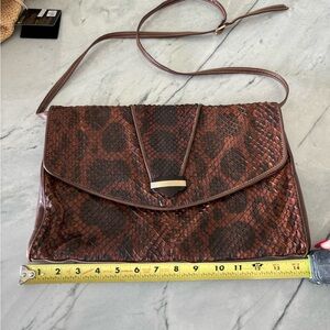 Vintage 1960’s Brown Snake Print Women's Bag